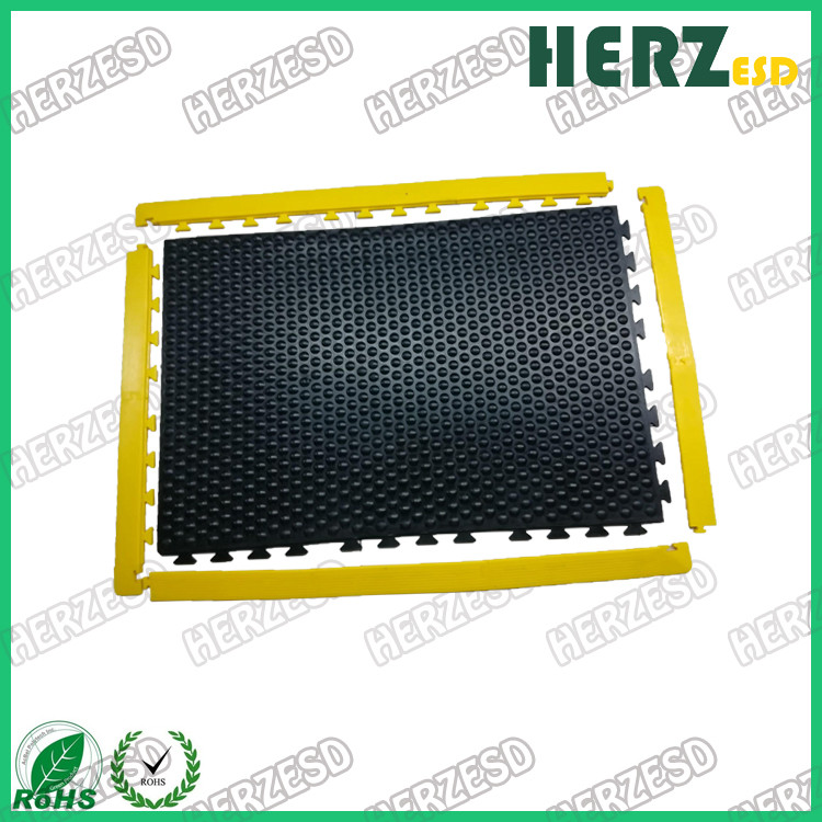 12mm Thickness ESD Rubber Mat / Anti Static Anti Fatigue Mats Customized Size