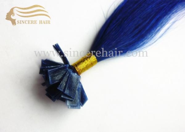 Buy cheap Fashion Hair, 22" 1.0 Gram Bule Color Silk Straight Pre-Bonded Flat-Tip Remy Hair Extension For Sale from wholesalers