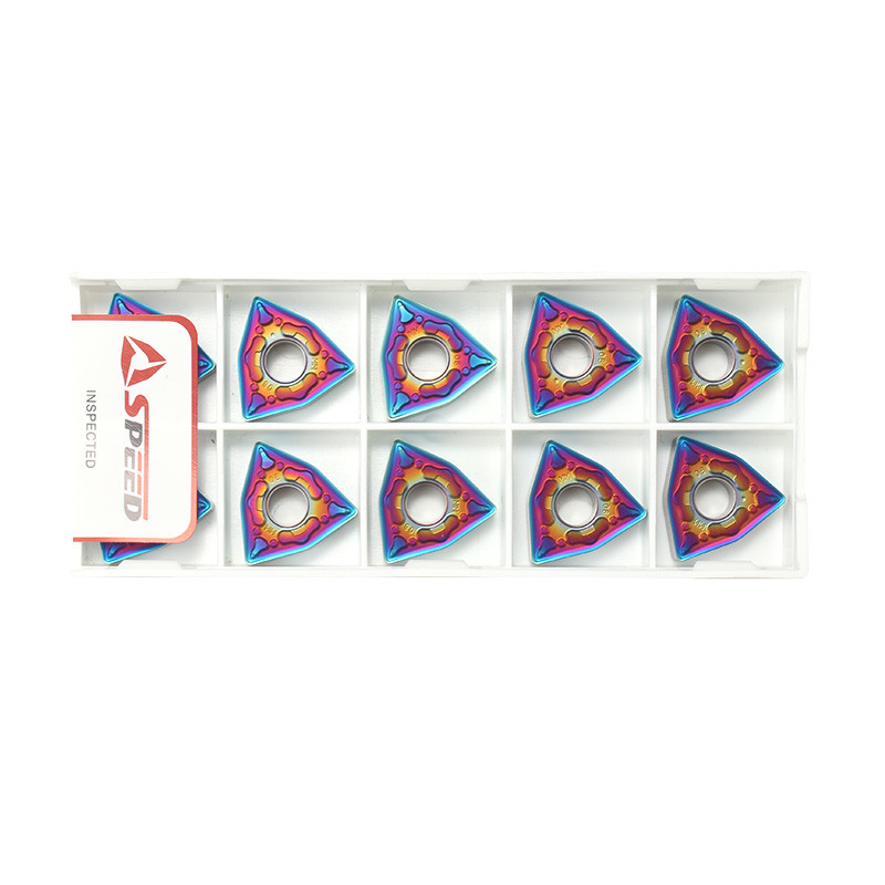 Speed CVD PVD Nano Blue Coated Carbide Turning Insert with Sharp WNMG080404/08/12 Corner Radius