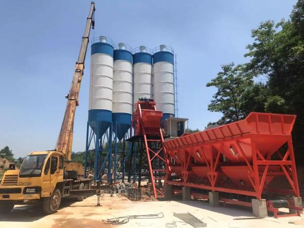 Buy cheap 50m3/H Small Ready Mix Dry Batch Concrete Plant Automatic Compact from wholesalers