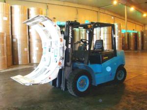 Wholesale 750mm Pad Size Forklift Truck Attachments Rotating Paper Roll Clamp from china suppliers