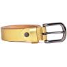 Buy cheap 1 1/8”Genuine Leather Casual Belt in Bright Metallic Colors With Gunmetal Buckle from wholesalers