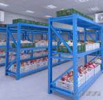 Steel 4layers Warehouse Storage Shelves Heavy Duty Anti rust 2500kg Weight