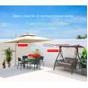 Buy cheap Round Patio Garden Table And Chairs With Aluminium Frame For Restaurant Courtyard from wholesalers