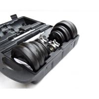 Buy cheap cast iron painted adjustabel dumbbell barbell 15kg 20kg 30kg set with plastic product
