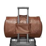 Wholesale outdoor PU leather luggage travel bag business suit bag men Duffel