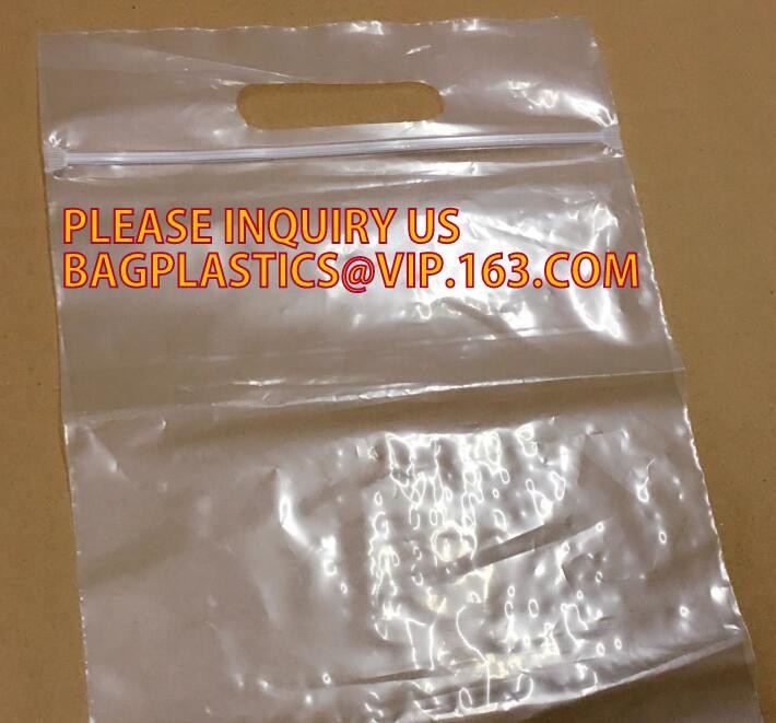 High Quality Two Track Transparent Vacuum Plastic PE Zipper for package bag, separable plastic open end double track zip