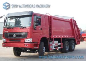 Wholesale Diesel Q235 HOWO 6x4 3 Axle Garbage Trucks 7000kg / 18000kg Load from china suppliers