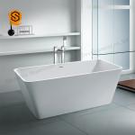 Easy Clean Artificial Stone Bathtub White Stand Alone Tub CE Certificate