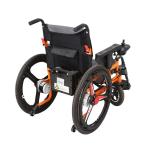 Portable Foldable Power Chair Durable Battery and Orange Frame Electric