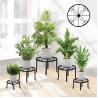 Buy cheap Metal Flower Pot Stand Black Steel Vintage Powder Coating Plant Pots Planters Rack from wholesalers