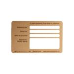 Jewelry Watch Warranty card PVC Plastic Quality After-sales Service Card