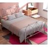 Buy cheap Modern school cheap wrought iron metal beds student adult deck frame bed from wholesalers