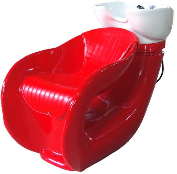 Buy cheap Red Modern Salon Shampoo Chairs Fibergrass Base With 23.5"X21" Bowl from wholesalers