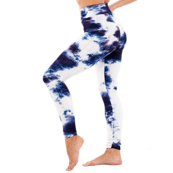 Buy cheap Women High Waist Lift Hip Tight Sports Leggings Fitness Tie Dye Jacquard from wholesalers