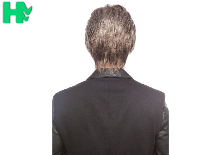 Father’s Day Gift Synthetic Men Short Hair Wigs With Side Bang , Men Hair Wig
