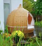 Eco Friendly Beach Garden PE Rattan Lying Bed 2-3 Person Lounge Leisure Chair