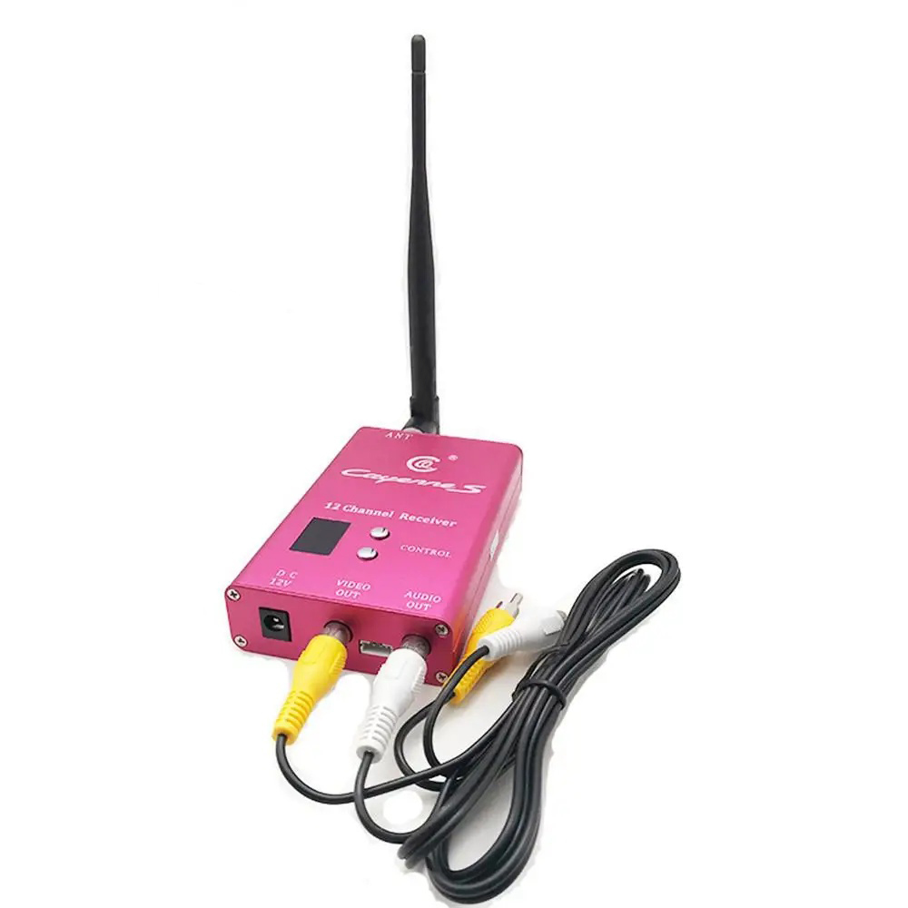 8 Channels 1.2Ghz 8W FPV Wireless Video Transmitter And Receiver For Drones DC 12V Power 40km Range