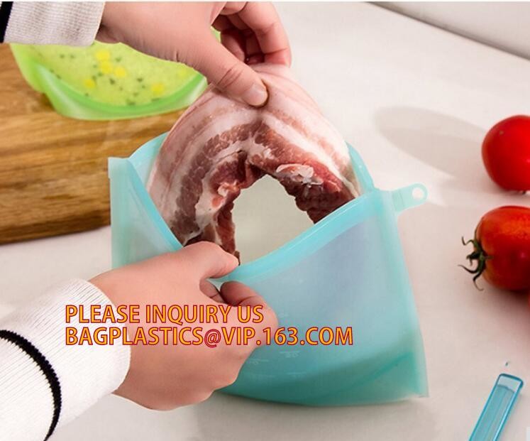 Reusable Storage Bags Silicone Food Preservation Bag, Eco Friendly and BPA Free, Airtight Seal Food Storage Fit Versatil