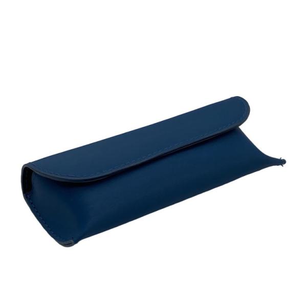 Buy cheap Blue Cute Nice Shaped 16.1CM Leather Glasses Case With Button from wholesalers