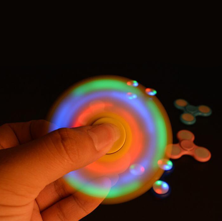 LED light Fidger Hand Spinner Torqbar Brass Finger Toy EDC Focus Gyro Gift