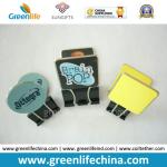 Standard 32mm Black Binder Clip W/Colored Plastic Logo Printed Handle