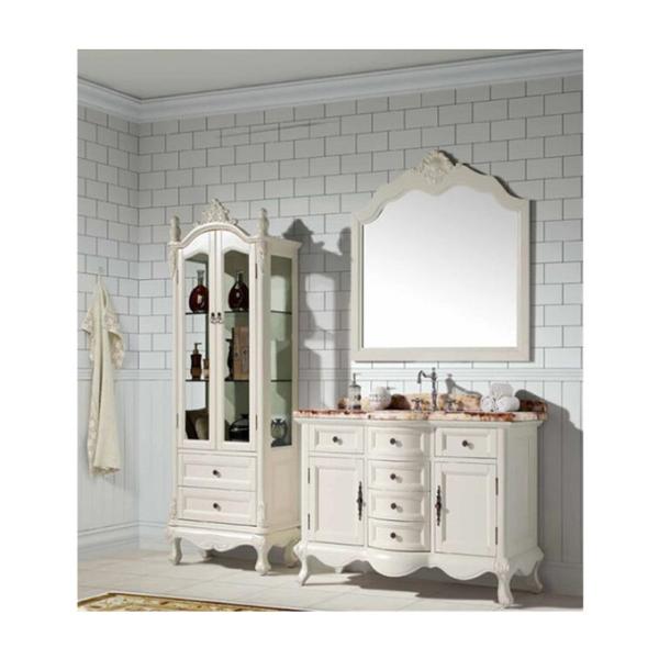 Buy cheap 600mm 48 Inch Contemporary Corner Solid Wood Bathroom Vanity Cabinet from wholesalers