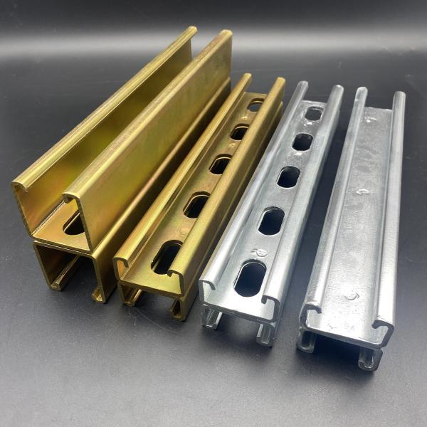Buy cheap Gold Zinc Slotted 41x82 41x124 Double Unistrut Channel from wholesalers