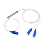 SC UPC Connector Steel Tube FTTH 1x2 Fiber Optic PLC Splitter