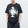 Buy cheap Black Color Stylish Mens T Shirts Polyester / Cotton Material Patchwork Pattern from wholesalers