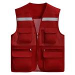 Neon Blue Hi Vis Vest Reflective Cotton Polyester Safety Vest For Working