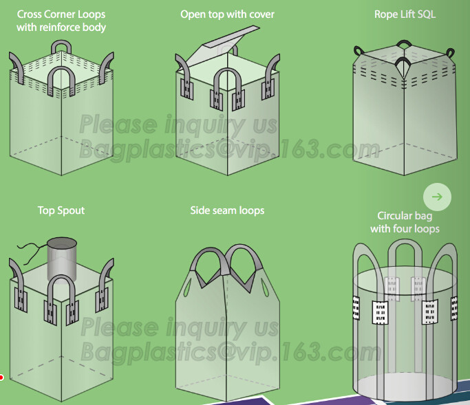 DUMPSTER, FIBC BAG BOPP WOVEN BAG PP WOVEN BAG FABRIC ROLL PLASTIC PALLET PP VALVE BAG, JUNK BAGS, DUMP BAGS, SACKS, JUM