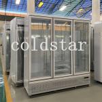 Wholesale commercial supermarket 3 glass doors upright display fridge refrigerat