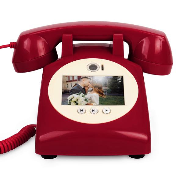 Buy cheap Record Messages Video Guest Book Red Wedding Phone Recorder For Any Celebration from wholesalers