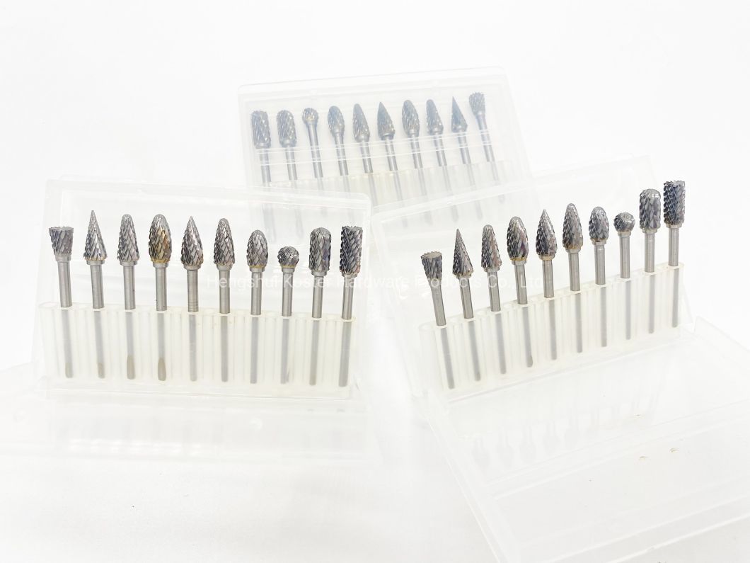 Long Cylindrical File Burr Set Double Cut for Aluminum Wood Metal Porting Power Tools 6mm Tungsten Rotary Carbide Burrs
