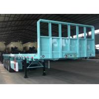 Buy cheap 3 Axle Flatbed Tanks Trucks And Trailers 40ft Container Semi Trailer 40t / 50t product
