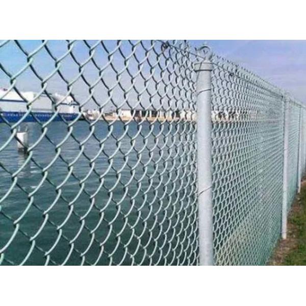 Diamond 1.2mm Wire Mesh Chain Link Fence Pvc Coated In Animal Feeding And Roads