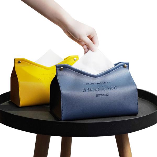 Buy cheap Simple Style Luxury Floral PU Leather Car Toilet Square Tissue Paper Box Cover Holder from wholesalers
