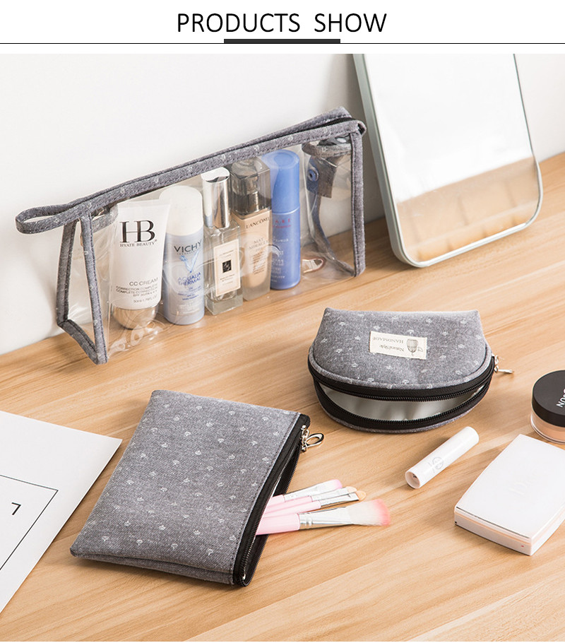 Wholesale Custom Print Logo Makeup Travel Toiletry Bags 3 Set