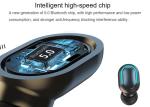 3.7V 1800mAh Charging Case Bluetooth Earphones For Running 9D HIFI