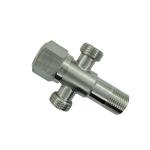 304 Brushed 90 Degree Angle Valve Round Handle Quick Open Hexagon