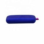 Portable Storage Blue Knitted Fabric Sunglass Case Anti Pressure