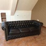 High Grade Hotel Bedroom Furniture Leather Sofa for Reception Customized Color