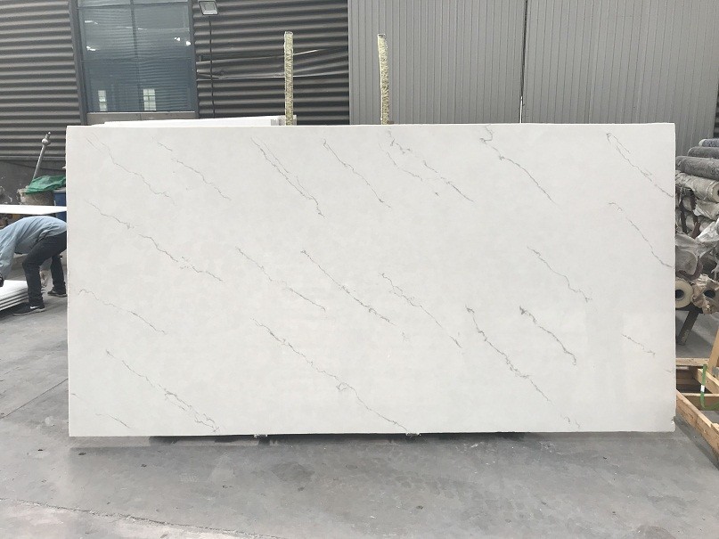 Shock Resistant Calacatta Nuvo Quartz , Caesarstone Calacatta Nuvo Everlasting Sheen