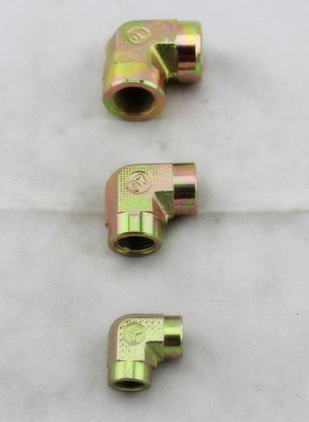 Buy cheap Yellow 90 Degree Elbow Female BSPT Pipe Fittings Hydraulic Hose End Fittings from wholesalers