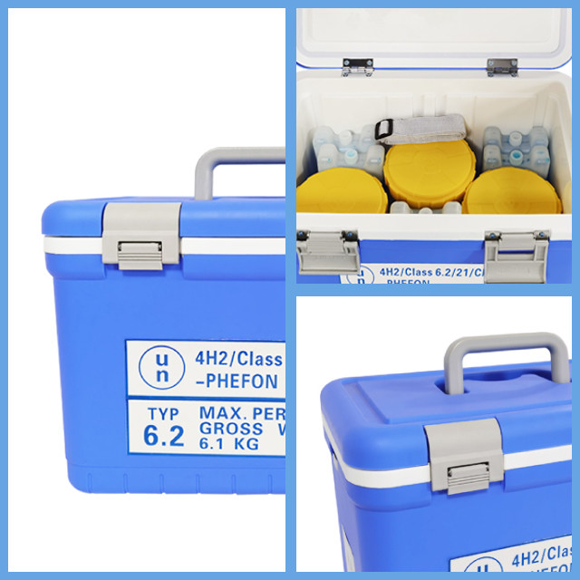 UN2814 Frozen Specimen Transport Containers Cool Cube Vaccine Transport