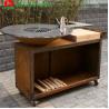 Buy cheap Antiwear Corten Steel Portable Wood Burning BBQ Grills 1330*500*1000mm from wholesalers