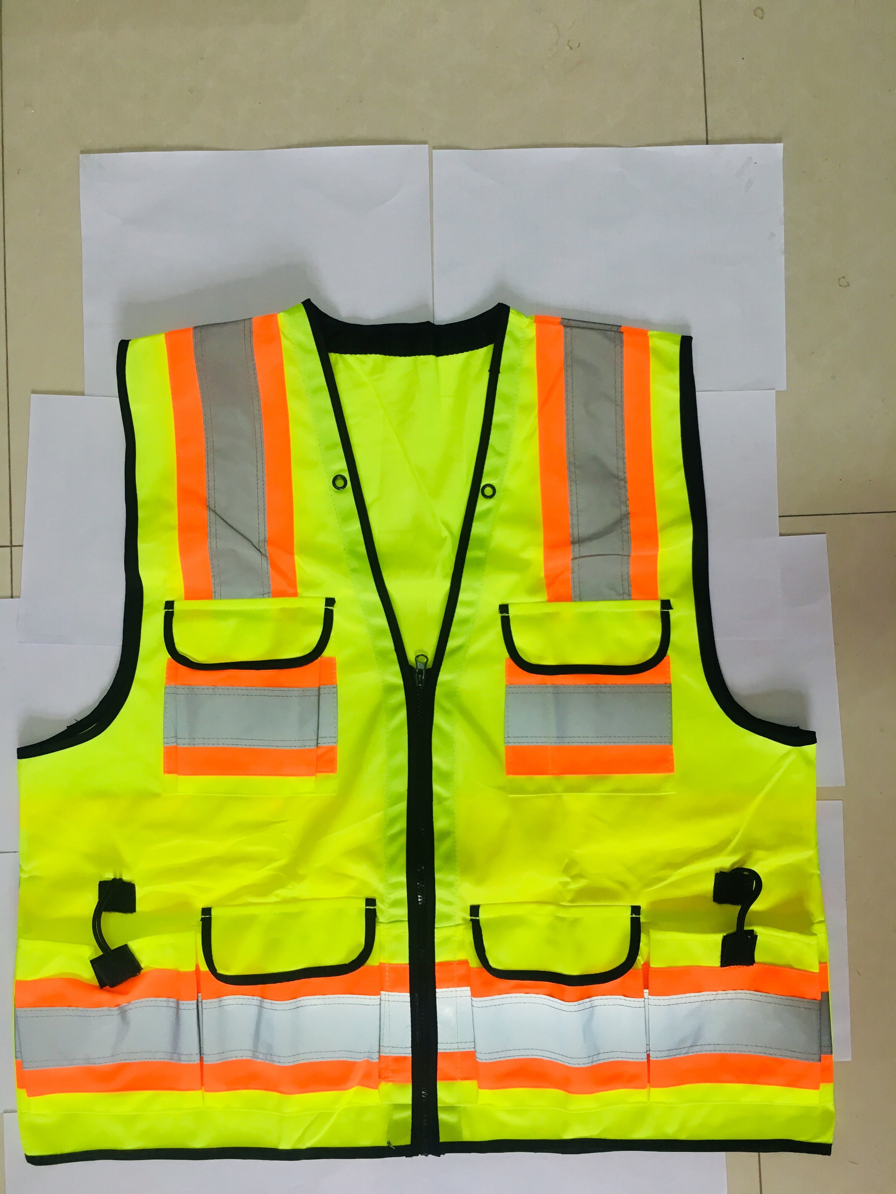 120G Fluorescent Security Safety Vest High Visibility Vest With Logo