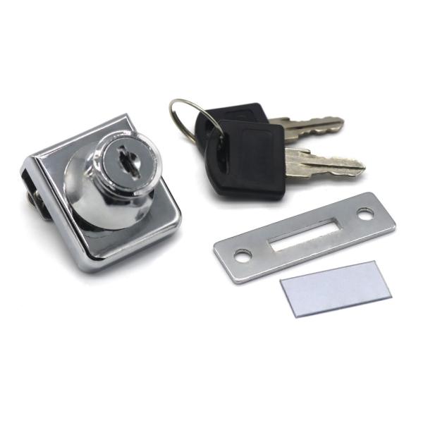 Buy cheap zinc alloy Single Glass Door Lock , Display Cabinet Lock For 8-12mm glass from wholesalers