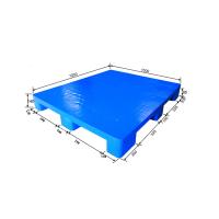 Buy cheap Single Side 1200x1000 Euro Plastic Pallet 4 Way Entry Blue Custom product